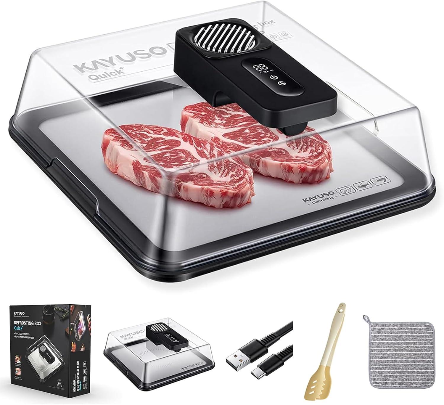 Defrost frozen meat in minutes