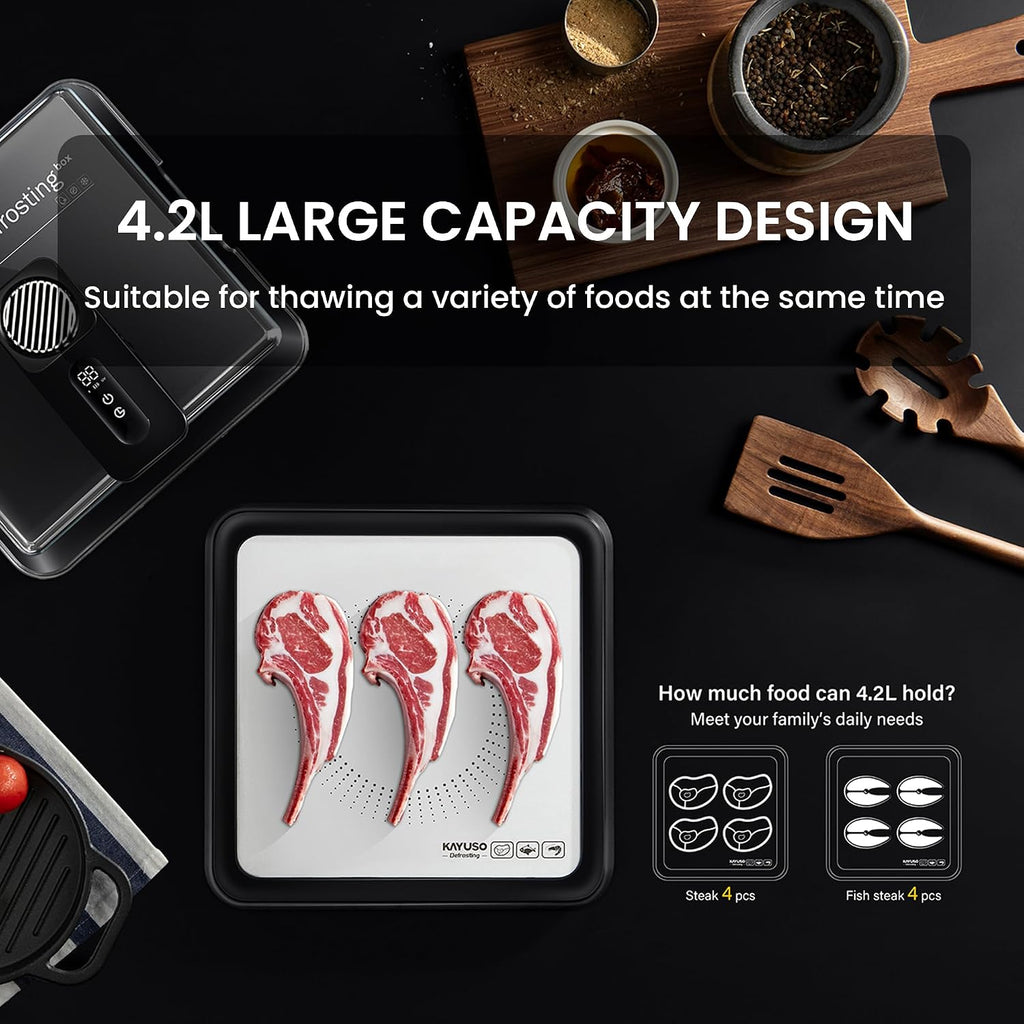 Defrost frozen meat in minutes